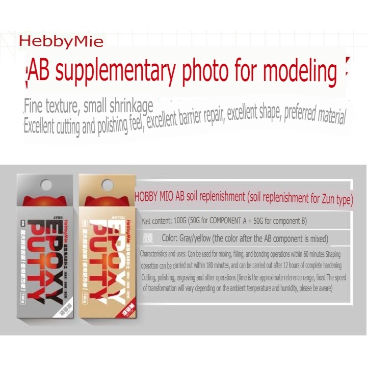 Dụng cụ Hobby MIO glue keo dán đa năng Epoxy Putty AB 100g Chất nặn tạo hình / sửa mô hình / làm khuôn