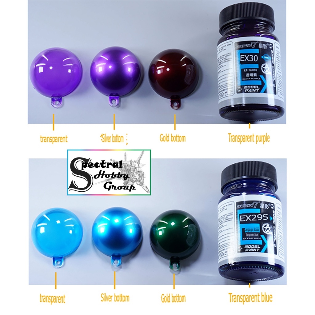 Sơn mô hình Sunin EX clear tranparent color lọ 60ml EX25-EX35 paint lacquer chất lượng cao