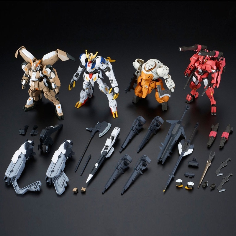 Mô hình lắp ráp HG 1/144 IBO TEKKADAN P-Bandai limited full weapon (Barbatos lupus Rex - Flauros - Rebake - Rodi)