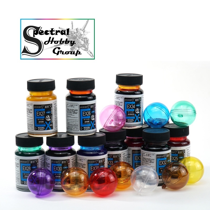 Sơn mô hình Sunin EX clear tranparent color lọ 60ml EX25-EX35 paint lacquer chất lượng cao