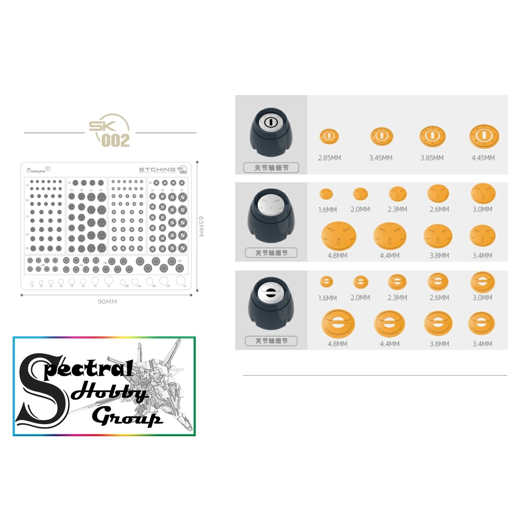 Phụ kiện mô hình Hobby Mio Decal detail etching decoration metal các loại SK001-004