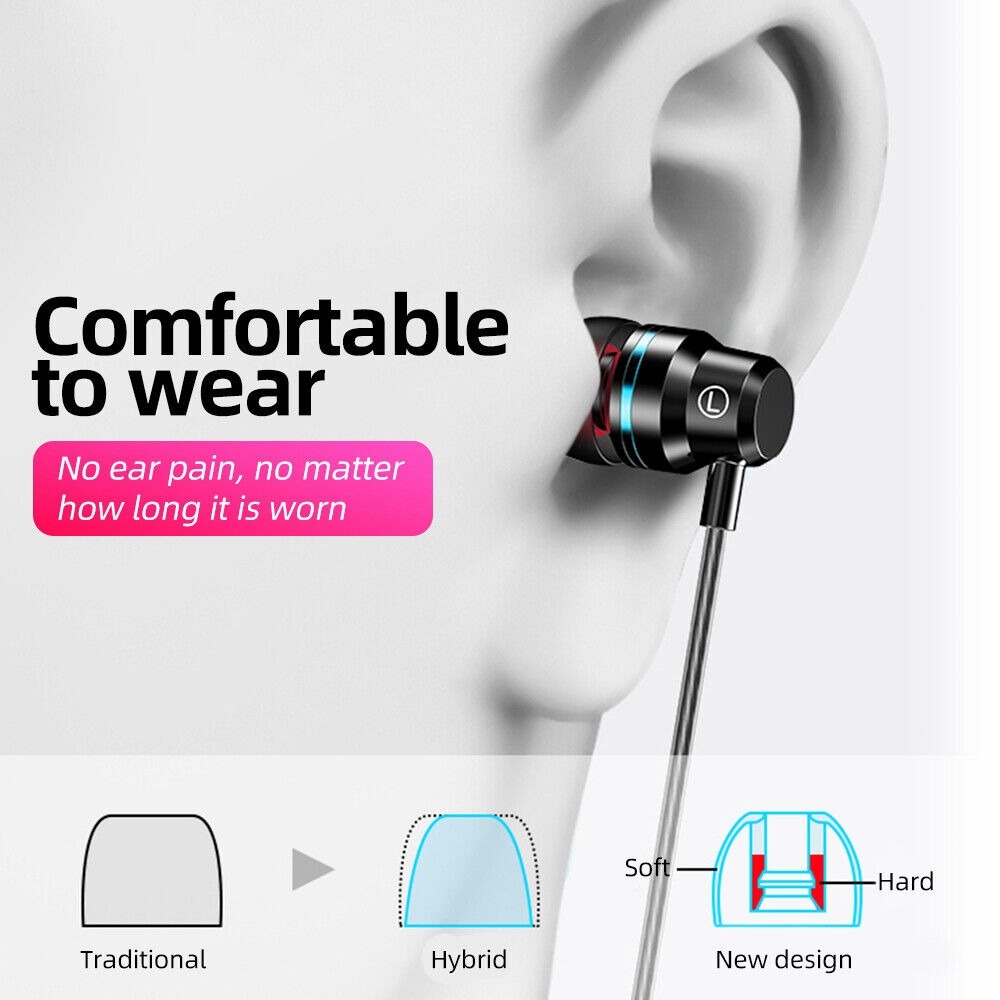 Tai Nghe Thể Thao Cách Âm có dây / mic / 3.5mm powerfull HIFI Bass Stereo Wired Earbuds Headset In-Ear
