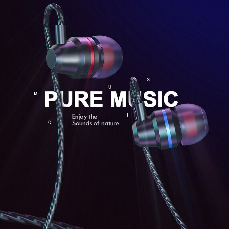 Tai Nghe Thể Thao Cách Âm có dây / mic / 3.5mm powerfull HIFI Bass Stereo Wired Earbuds Headset In-Ear