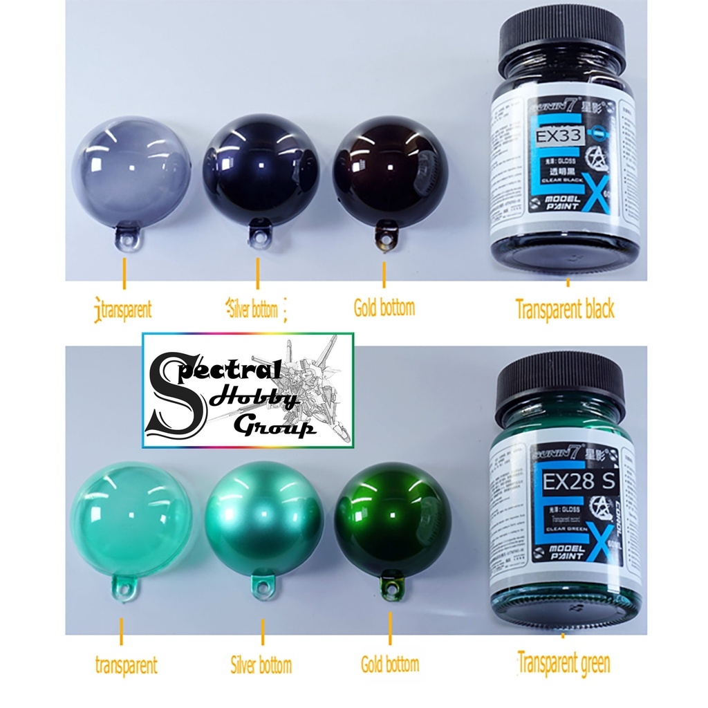 Sơn mô hình Sunin EX clear tranparent color lọ 60ml EX25-EX35 paint lacquer chất lượng cao