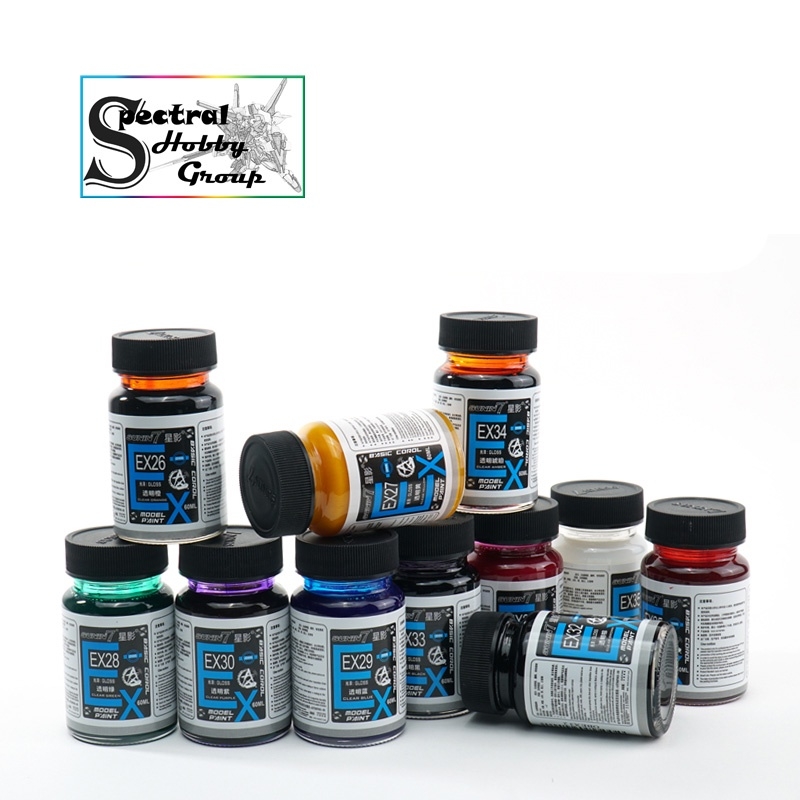 Sơn mô hình Sunin EX clear tranparent color lọ 60ml EX25-EX35 paint lacquer chất lượng cao