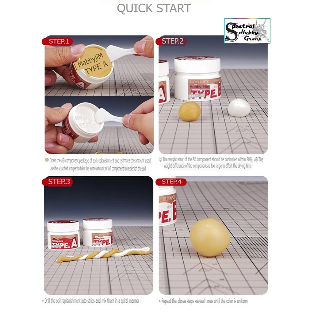 Dụng cụ Hobby MIO glue keo dán đa năng Epoxy Putty AB 100g Chất nặn tạo hình / sửa mô hình / làm khuôn