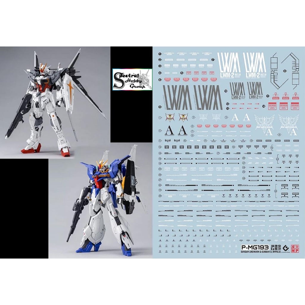 Decal nước dán mô hình Re/100 1/00 GUNDAM LINDWURM Ex Impulse - water sticker
