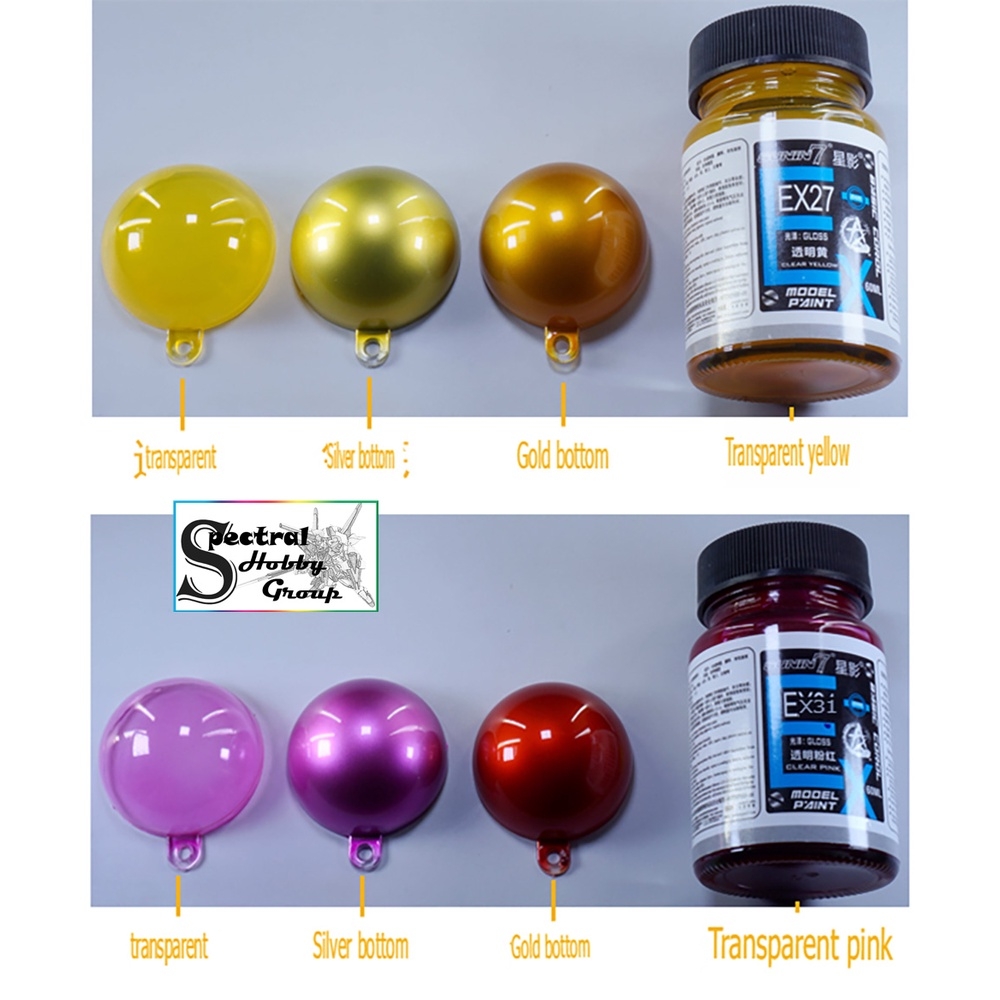 Sơn mô hình Sunin EX clear tranparent color lọ 60ml EX25-EX35 paint lacquer chất lượng cao