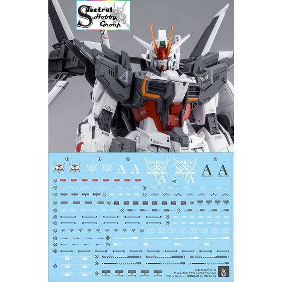 Decal nước dán mô hình Re/100 1/00 GUNDAM LINDWURM Ex Impulse - water sticker