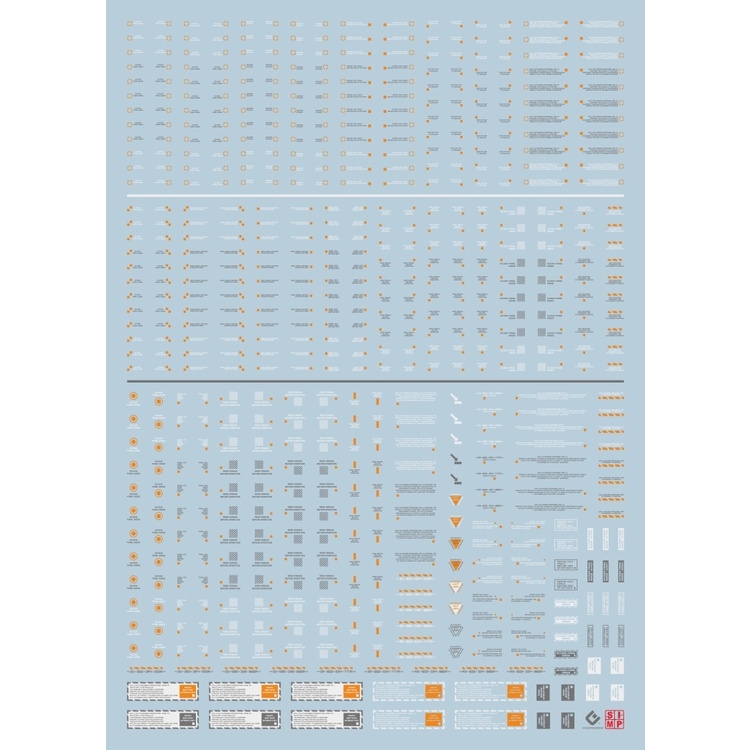 Decal nước dán mô hình NC05 cảnh báo General Warning Caution EVO RB MG HG RG series