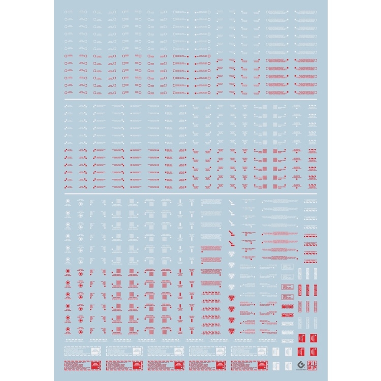 Decal nước dán mô hình NC05 cảnh báo General Warning Caution EVO RB MG HG RG series