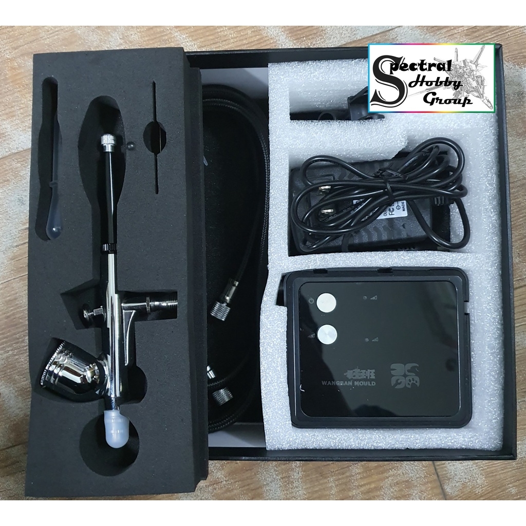 Máy nén khí sơn mô hình Air Pump Compressor Mini Airbrush HM03 Hobby Mio Ensi AC09