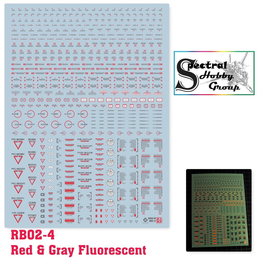 Decal nước dán mô hình RB01 RB02 cảnh báo MG HG RG EVO General Warning Caution Water Sticker