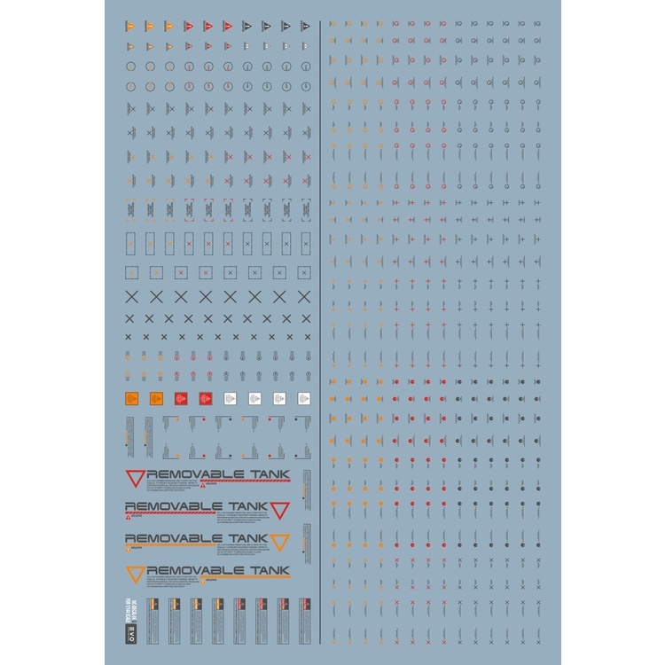 Decal nước dán mô hình EVO NC06 General Warning Caution MG HG RG series UV Water sticker