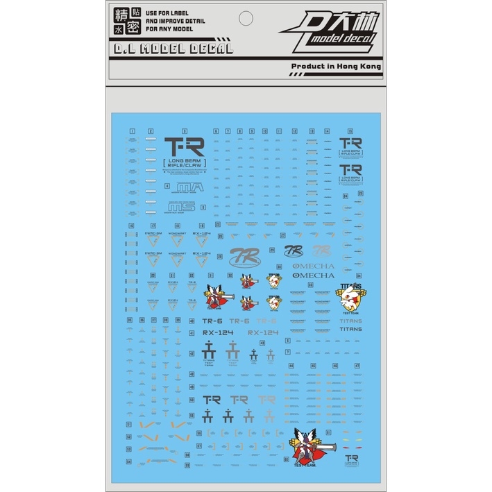 Decal nước dán mô hình AOZ Hazel Titans RX124 TR1 TR6 Titan TR-6 các loại Water sticker