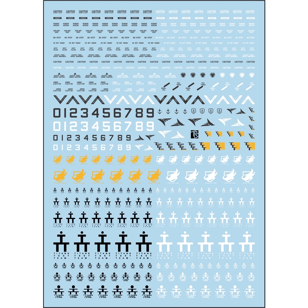 Decal nước dán mô hình AOZ Hazel Titans RX124 TR1 TR6 Titan TR-6 các loại Water sticker