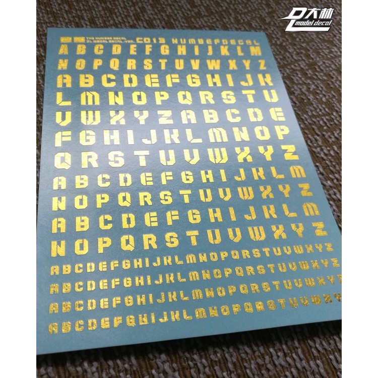 Decal nước dán mô hình Chữ số cảnh báo EVO DL number warning gold MG HG RG các loại