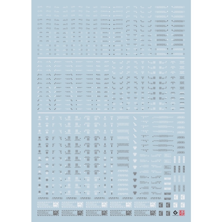 Decal nước dán mô hình NC05 cảnh báo General Warning Caution EVO RB MG HG RG series