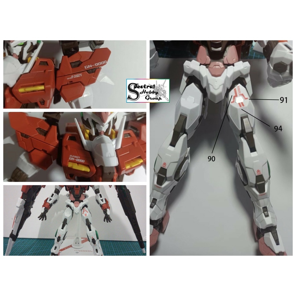 Decal nước dán mô hình Gundam XN 00 Raiser 7s Seven sword 00R 007S MB MG RG HG Water sticker