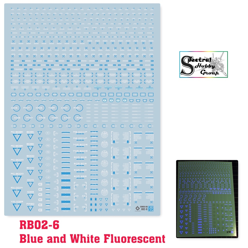 Decal nước dán mô hình RB01 RB02 cảnh báo MG HG RG EVO General Warning Caution Water Sticker