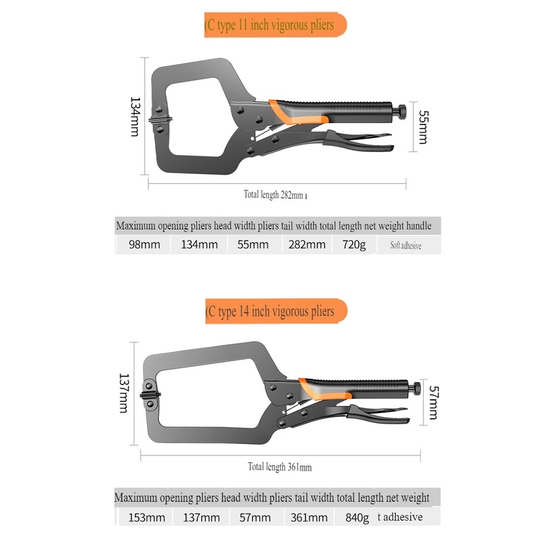 Dụng cụ KOMAX Kìm kẹp giữ chữ C các loại eto pliers fixed clamp manual pressure