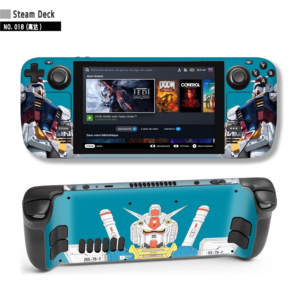 Decal skin dán cho máy Steam deck logo anime gundam game các loại