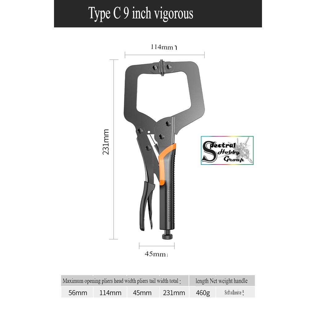 Dụng cụ KOMAX Kìm kẹp giữ chữ C các loại eto pliers fixed clamp manual pressure