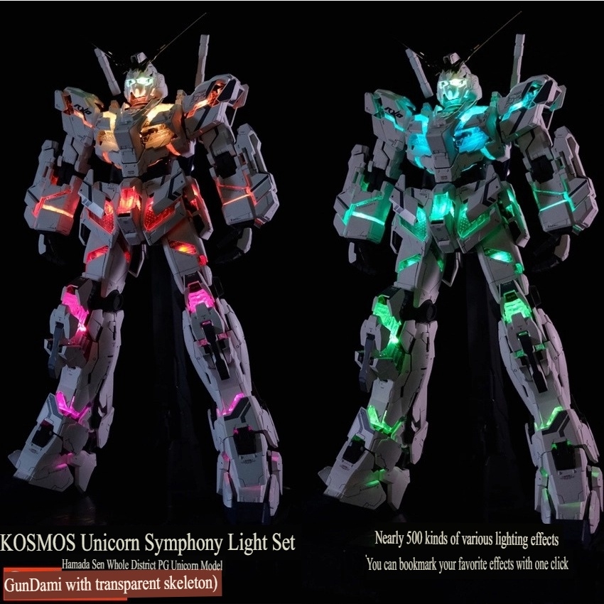Bộ led Kosmos RGB cho mô hình PG Unicorn Perfectibility Banshee Phenex gundam ver2 nháy theo nhạc