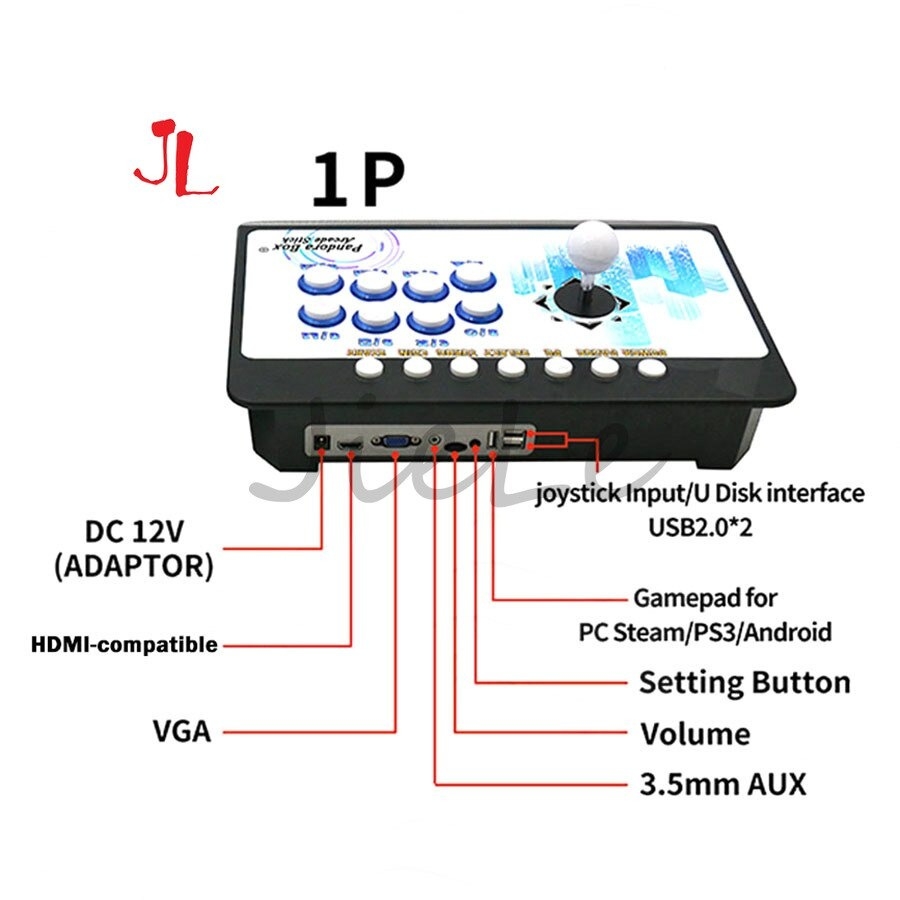 Máy chơi game retro Pandora Box DX Arcade Stick Controller 3000 in 1 all in one