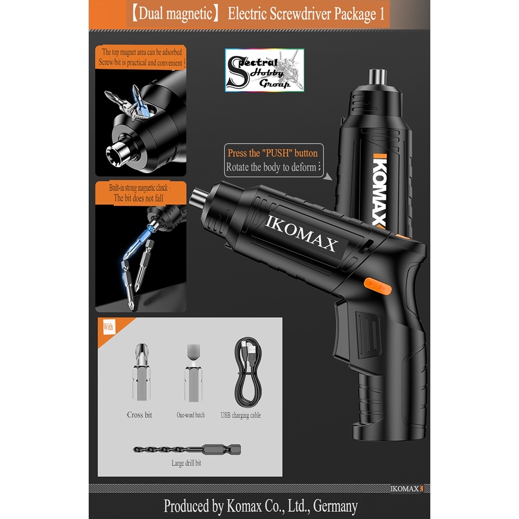 Máy khoan bắt vặn vít đa năng cầm tay 4.2V Electric screwdriver rechargeable mini hand drill Komax