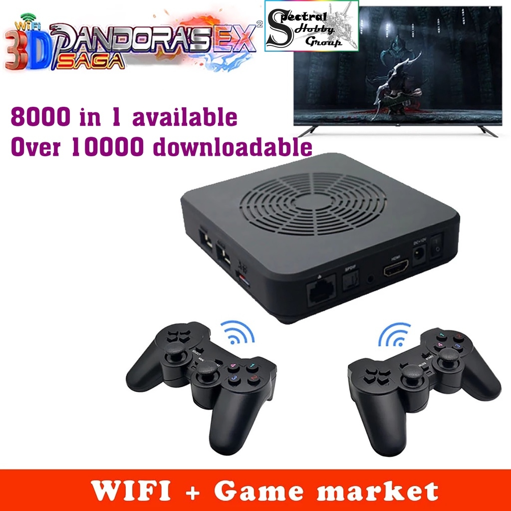 Máy chơi game retro 3D Pandora Game Saga wifi Box 8000in1 Multi Arcade Console PS PSP SFC SEGA GBA FC N64 DS ..