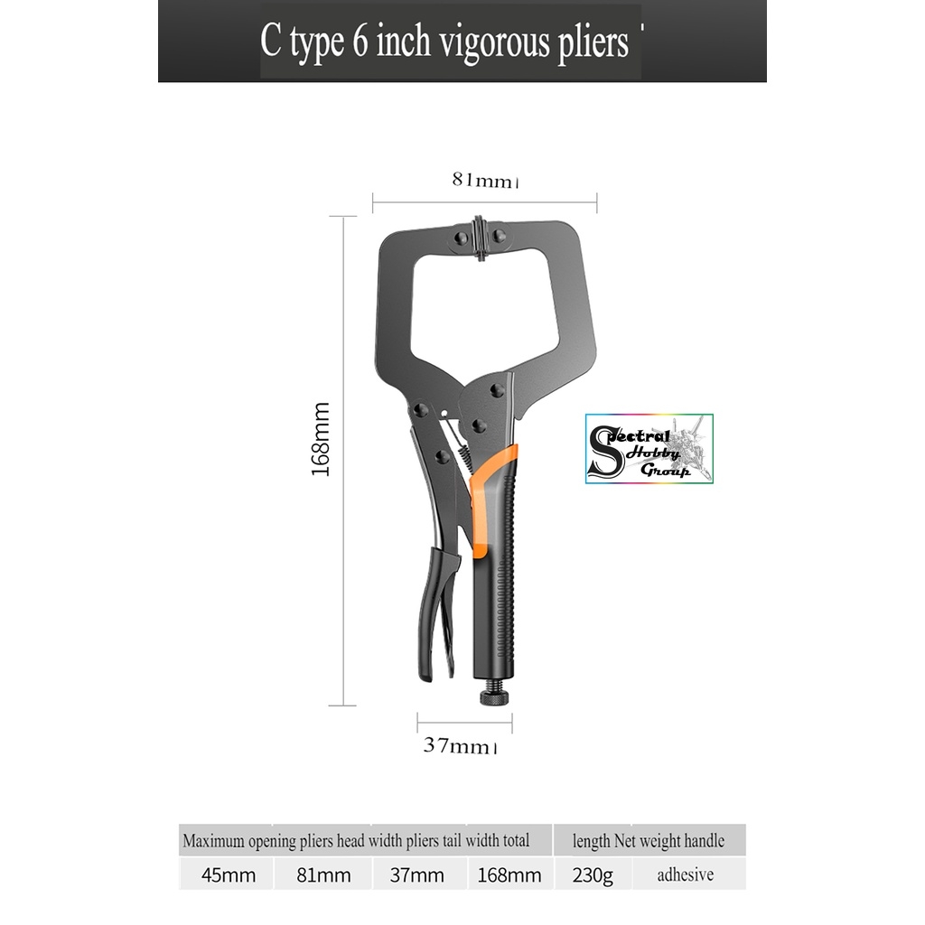 Dụng cụ KOMAX Kìm kẹp giữ chữ C các loại eto pliers fixed clamp manual pressure