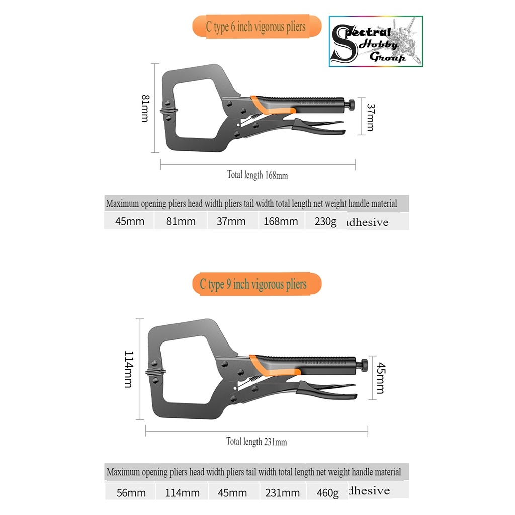Dụng cụ KOMAX Kìm kẹp giữ chữ C các loại eto pliers fixed clamp manual pressure