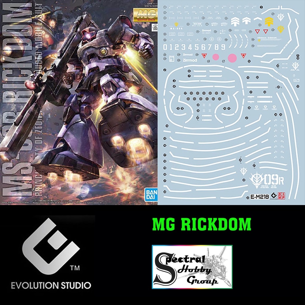 Decal nước dán mô hình MG HG RICKDOM / DOM các loại - Water Sticker