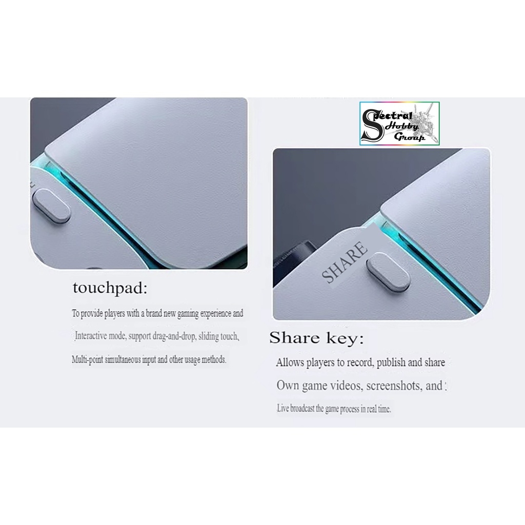 Tay cầm chơi game P5A không dây bluetooth cho PS4 PC Steam Android Dualshock turbo function gamepad wireless