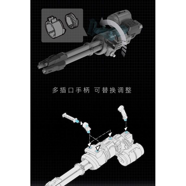 Phụ kiện mô hình HOBBY MIO Gatling mecha weapon kit WK01 Figure / MG / HG gundam (có động cơ)