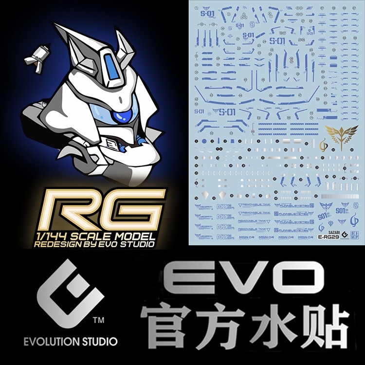 Decal nước dán mô hình SAZABI MG RG HG SD các loại Water sticker