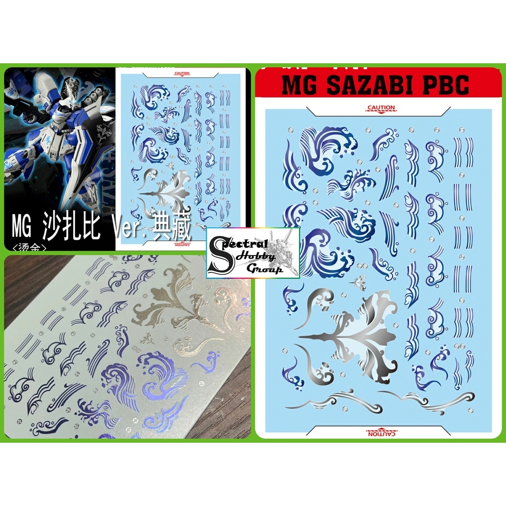 Decal nước dán mô hình SAZABI MG RG HG SD các loại Water sticker
