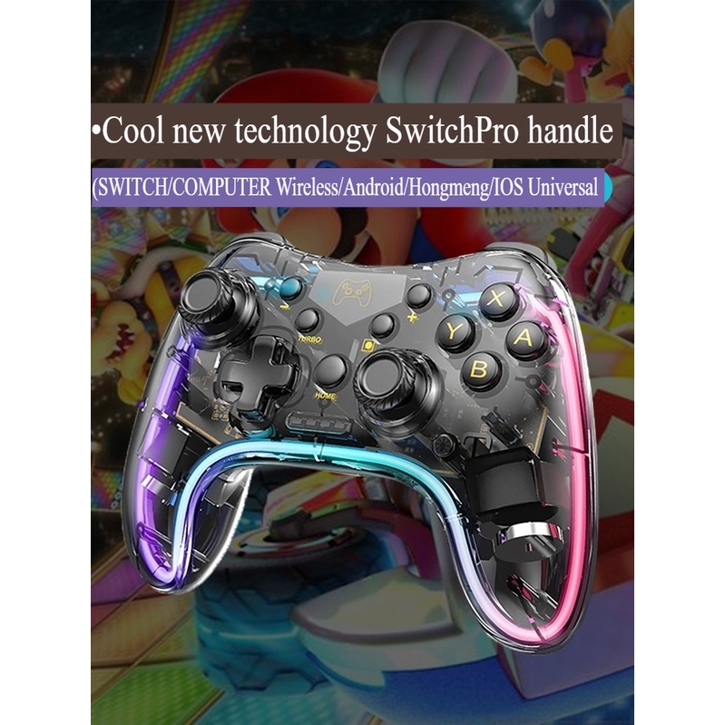 Tay cầm chơi game không dây Neon RGB Wireless Controller STK-7039RG cho Switch NS Android IOS PC