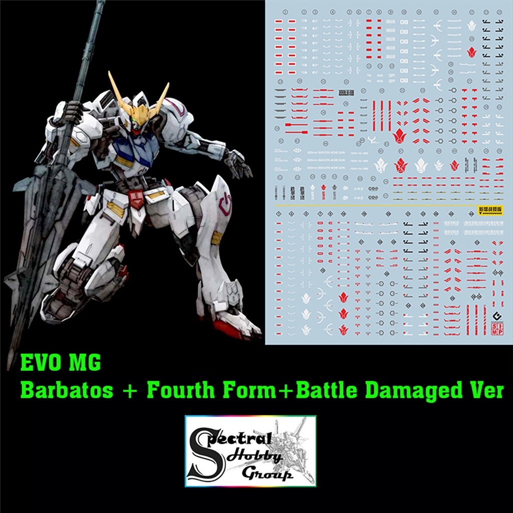 Decal dán mô hình IBO Barbatos 8818 Vidar Bael MG HG HIRM series các loại Water sticker