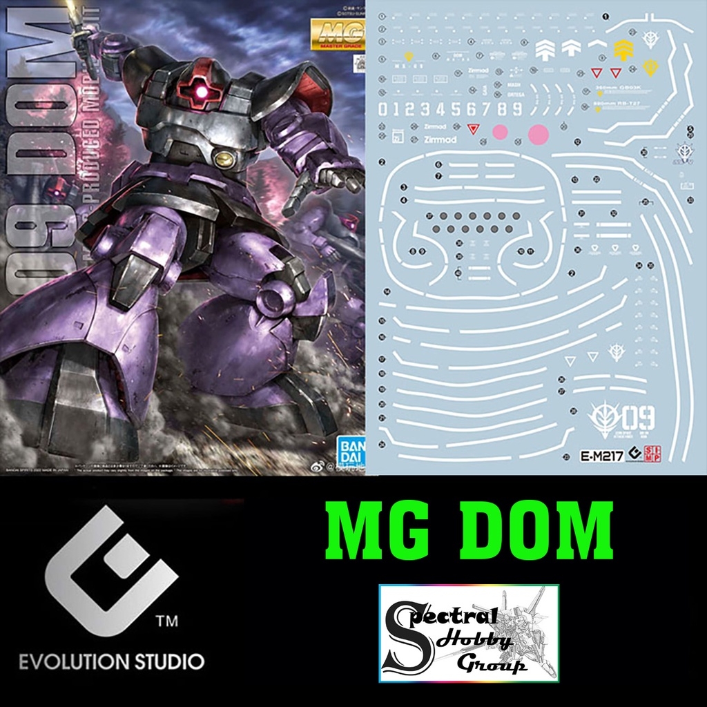 Decal nước dán mô hình MG HG RICKDOM / DOM các loại - Water Sticker