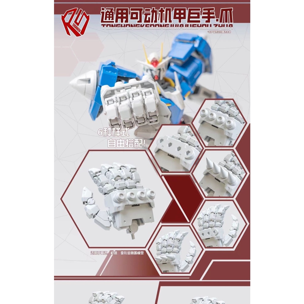 Phụ kiện mô hình Bàn tay Giant hand Red stone model cho PG gundam và tương tự