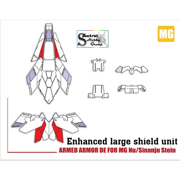 Phụ kiện lắp ráp Enhanced large Shield DE cho MG Nu gundam / Stein EW model