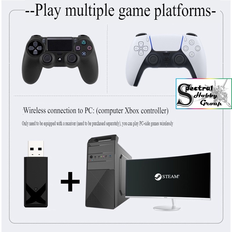 Phụ kiện thiết bị thu tín hiệu chuyển đổi tay game PS4 PS5 thành Xbox PC controller đa nền tảng Bluetooth converter