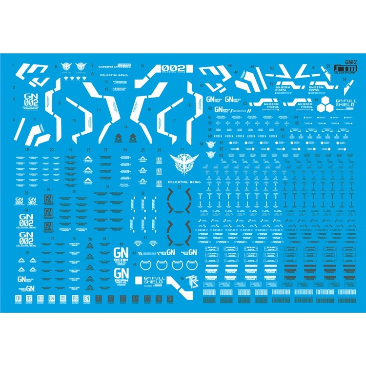 Decal nước dán mô hình Dynames R3 GN arms MG HG các loại Water sticker