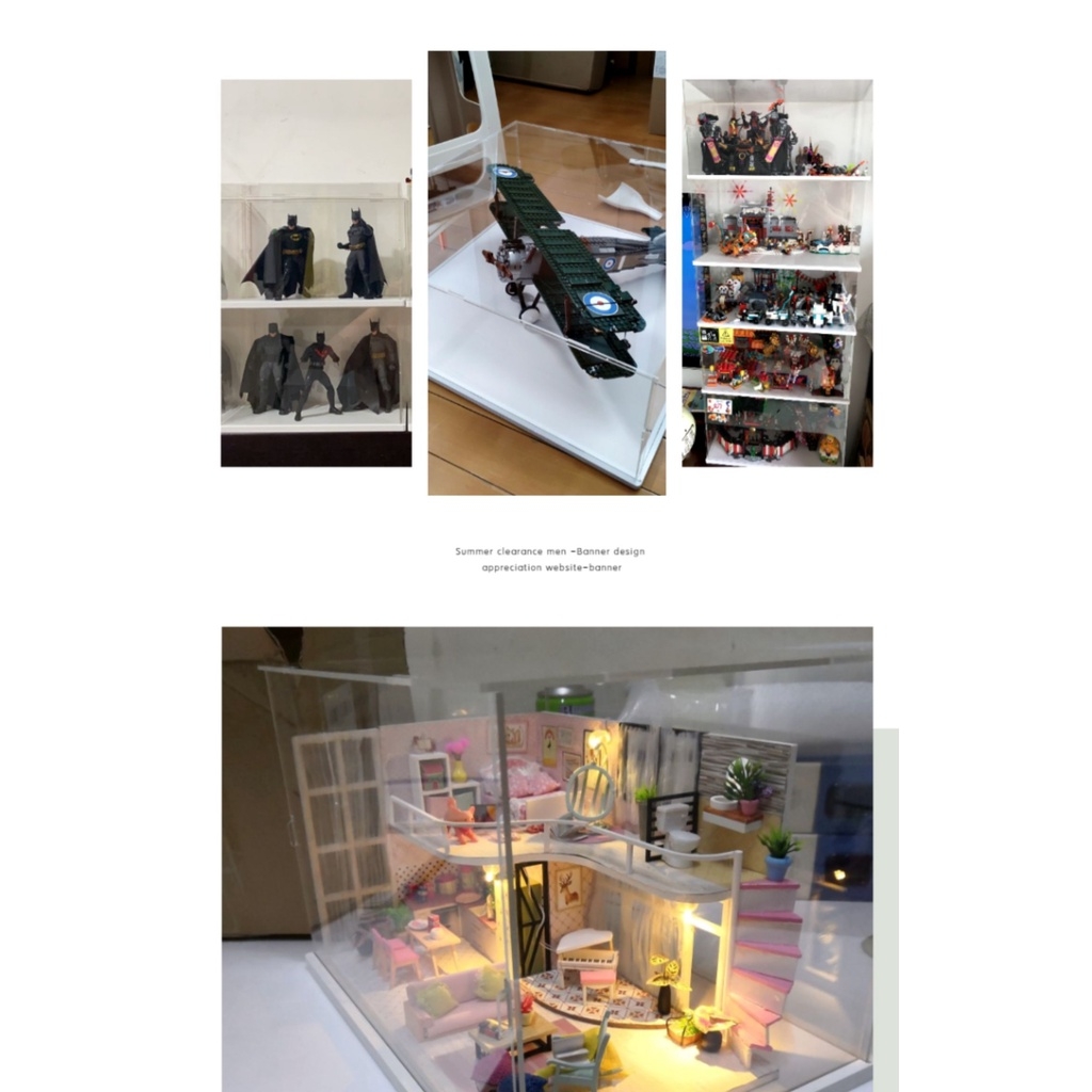 Hộp MICA trưng bày mô hình HIGH-DEFINITION TRANSPARENT PLEXIGLASS DISPLAY BOX Guweiti