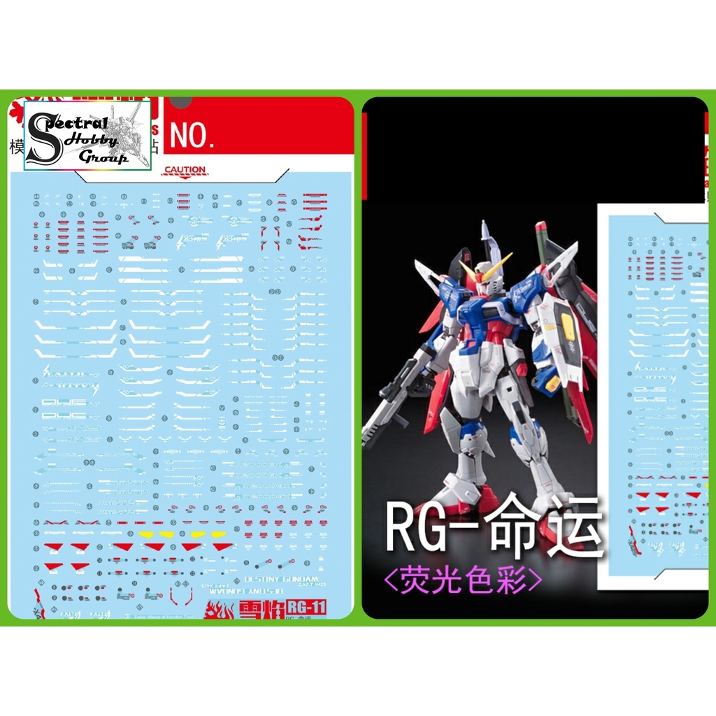 Decal nước dán mô hình Destiny gundam Seed MG MB RG các loại Water sticker