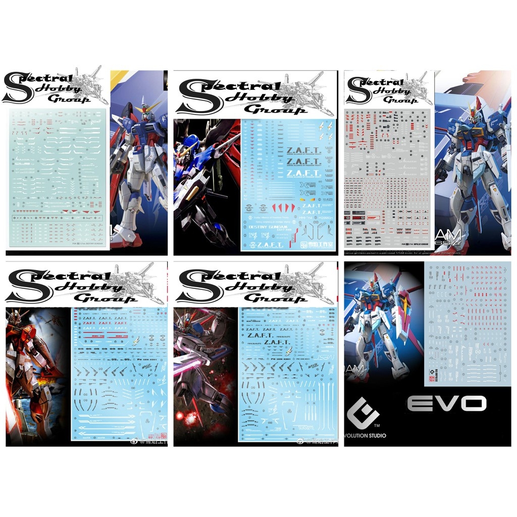 Decal nước dán mô hình Force Impulse Sword Blast Canon Custom MG MB RG Water sticker