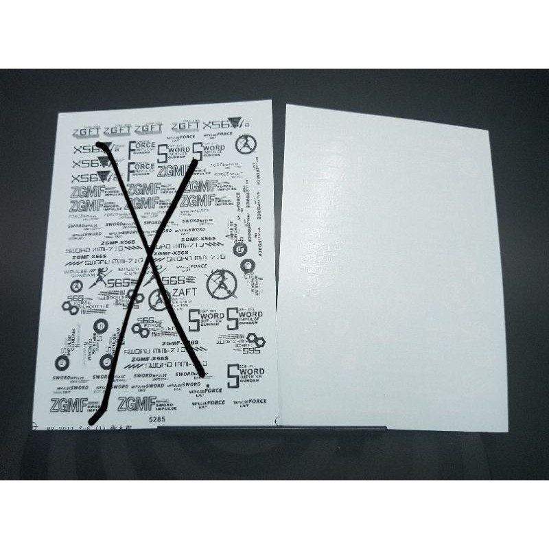 Decal nước dán mô hình Force Impulse Sword Blast Canon Custom MG MB RG Water sticker