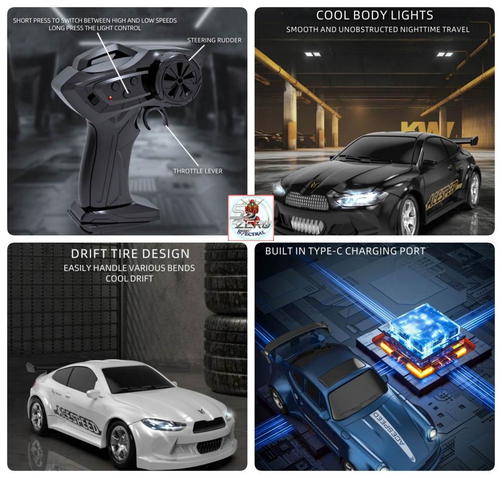Ô tô điều khiển RC Drift Car 1:64 mini racing 2.4G 4WD - FAYEE Model
